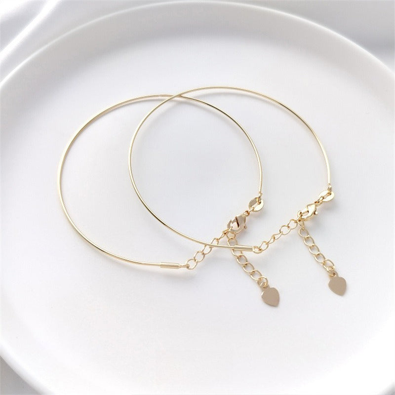 14K Gold Filled Screw Copper Wire Bangle