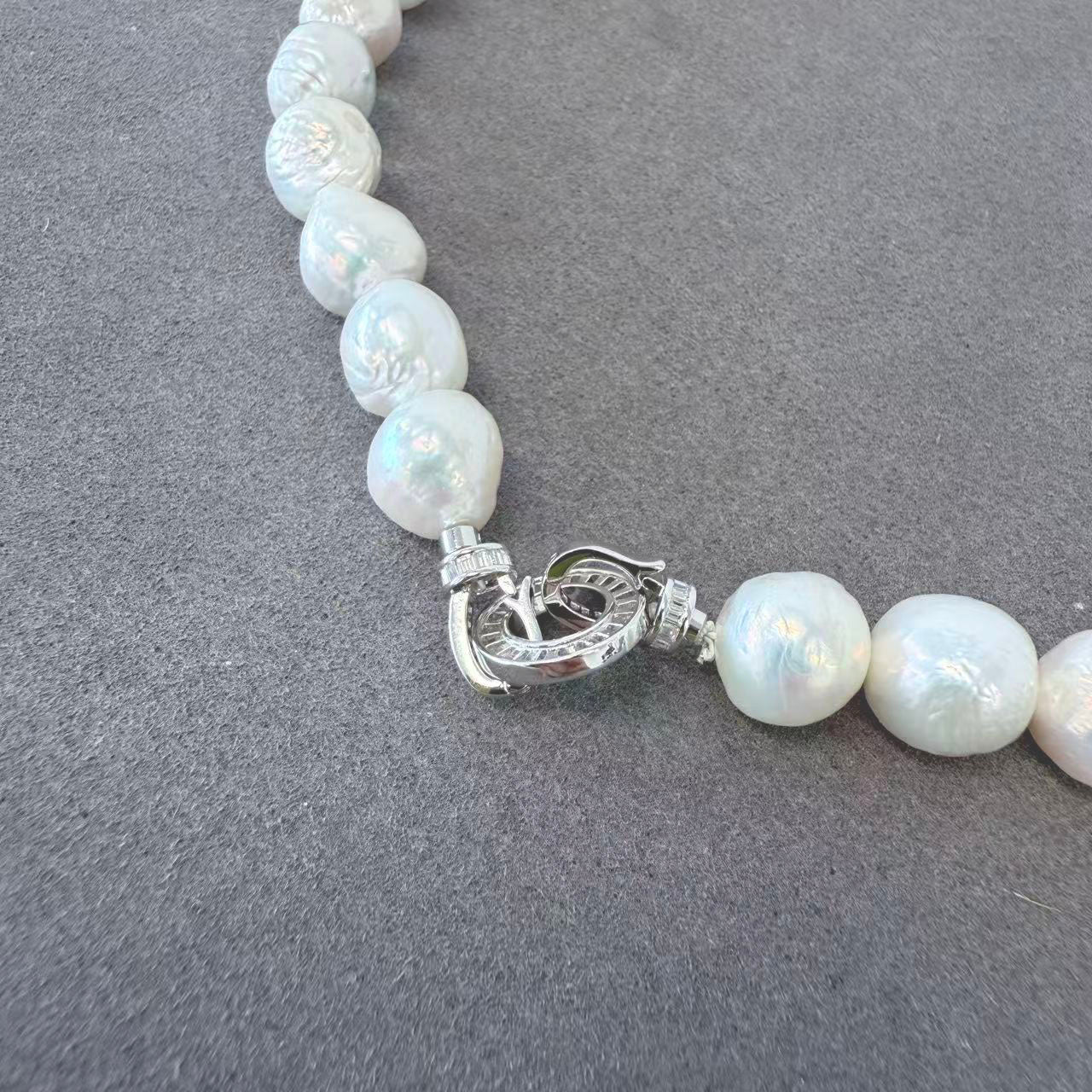 12mm Baroque freshwater natural pearl necklace