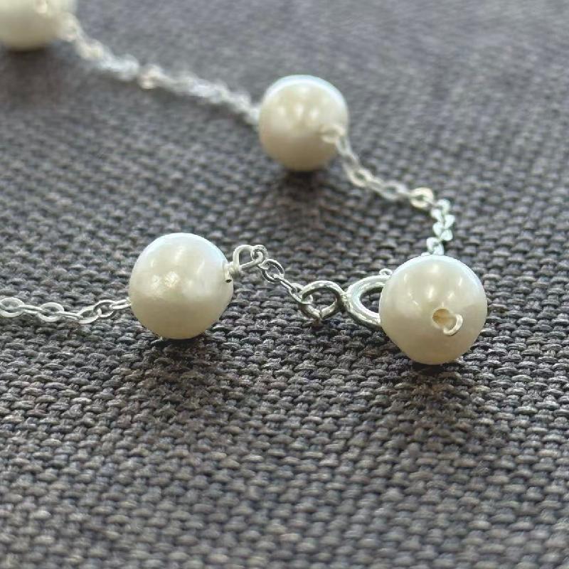 5mm Natural pearl handmade necklace