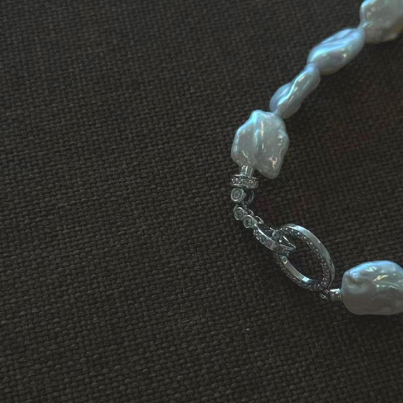 Mermaid Princess Colorful Baroque Silver Fragment Bracelet