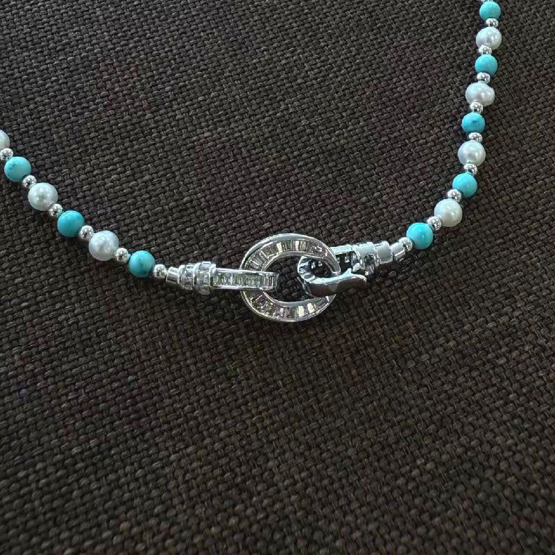 4-5mm natural freshwater pearl turquoise set