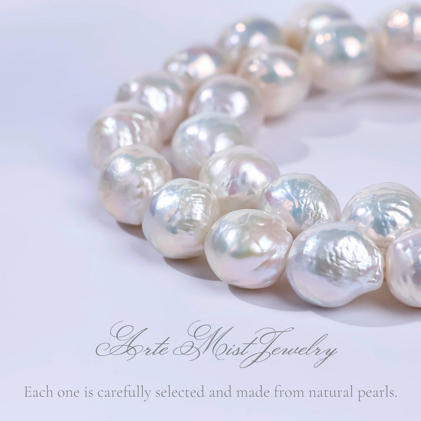 Arte Mist Jewelry Natural Baroque pearl necklace