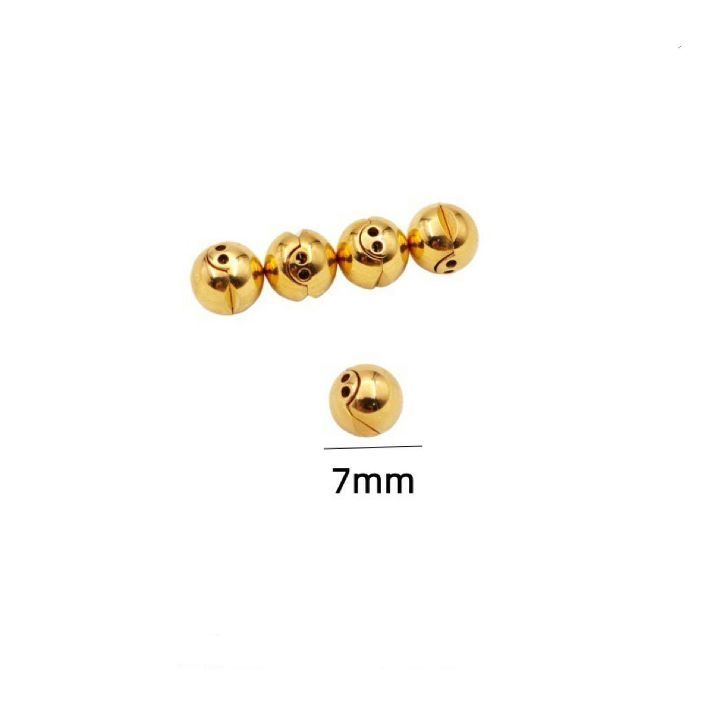 18K gold smiling face magnetic clasp