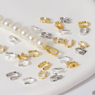 18K Gold Plated Copper Double-Hole Jewelry Clasps