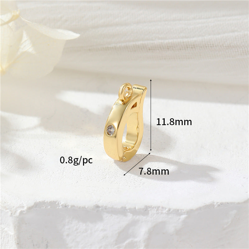 14K gold-plated micro-inlaid zircon clasp