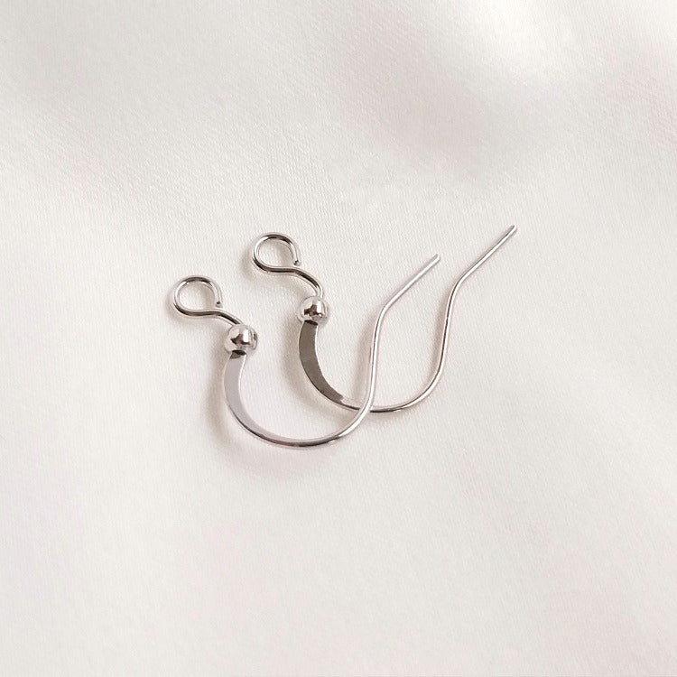 Tarnish-Resistant 14K Light Gold & 18K Real Gold Plated Flat Ear Hooks | DIY Earring Findings Craft Supplies