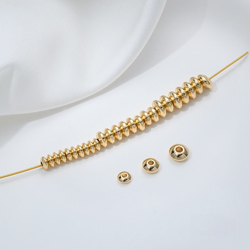 Tarnish-Resistant Titanium Steel Spacer Beads | Stainless Steel Jewelry Making Supplies (Abacus/Flying Saucer Shape)