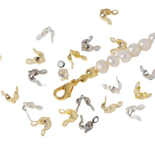 18K Gold Plated Copper Double-Hole Jewelry Clasps