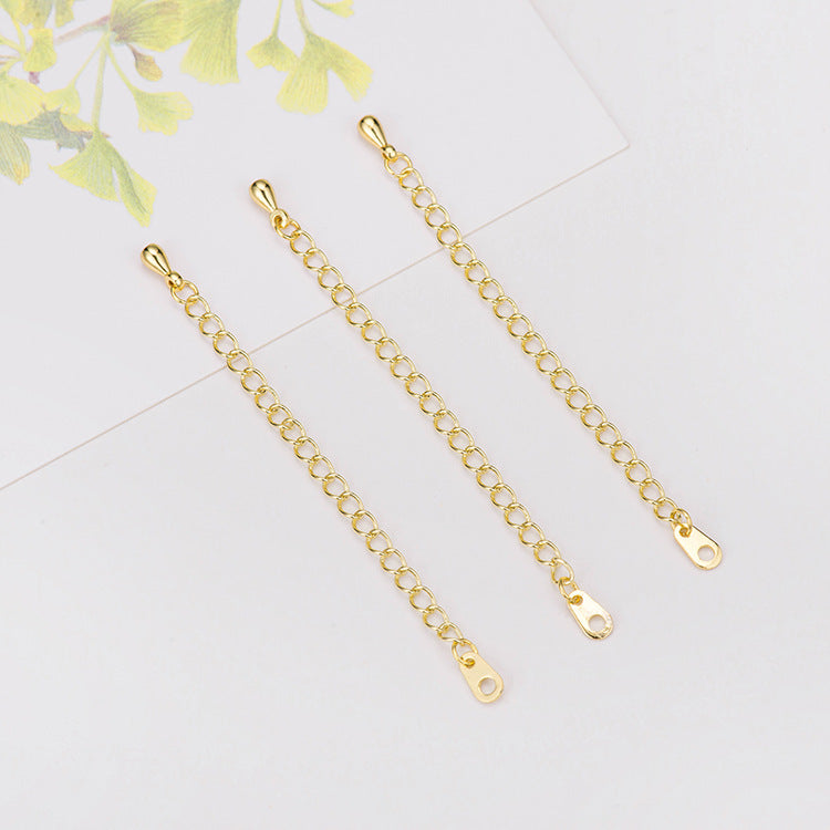 Pure copper plated with 14K real gold extension chain