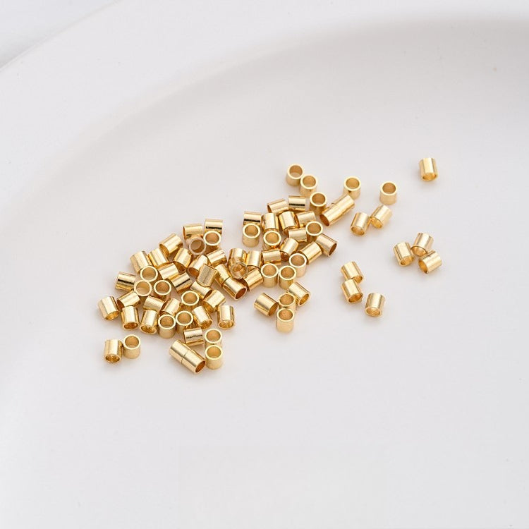 14K gold-wrapped DIY accessories, color-preserving positioning tube, positioning beads, manual fixing, steel wire, fishing line, bracelet, necklace, ending buckle.