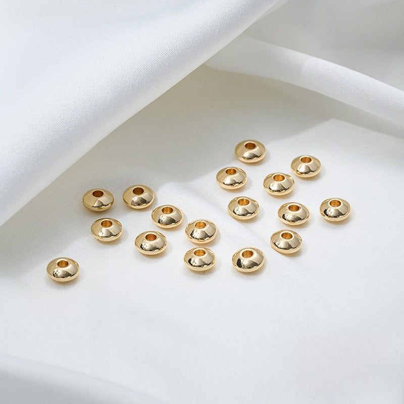 Tarnish-Resistant Titanium Steel Spacer Beads | Stainless Steel Jewelry Making Supplies (Abacus/Flying Saucer Shape)