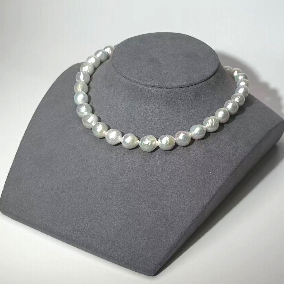 12mm Baroque freshwater natural pearl necklace