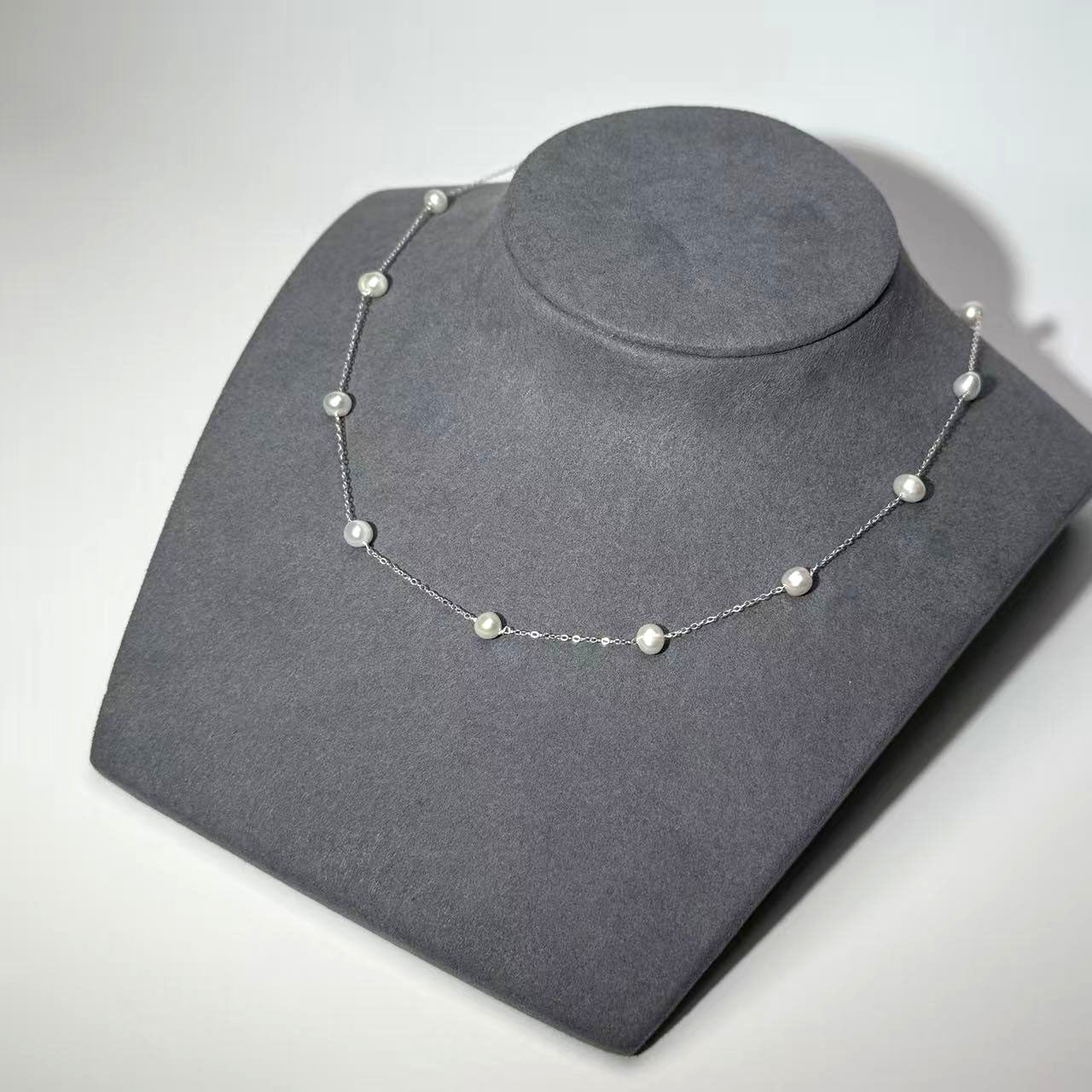 5mm Natural pearl handmade necklace