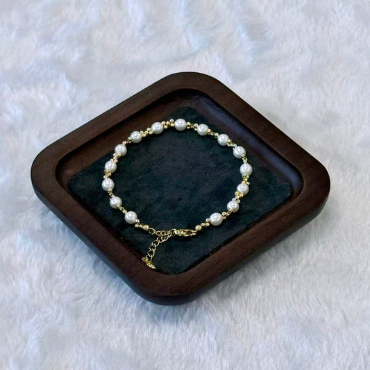 Arte Mist Jewelry Pearl Gold Bracelet