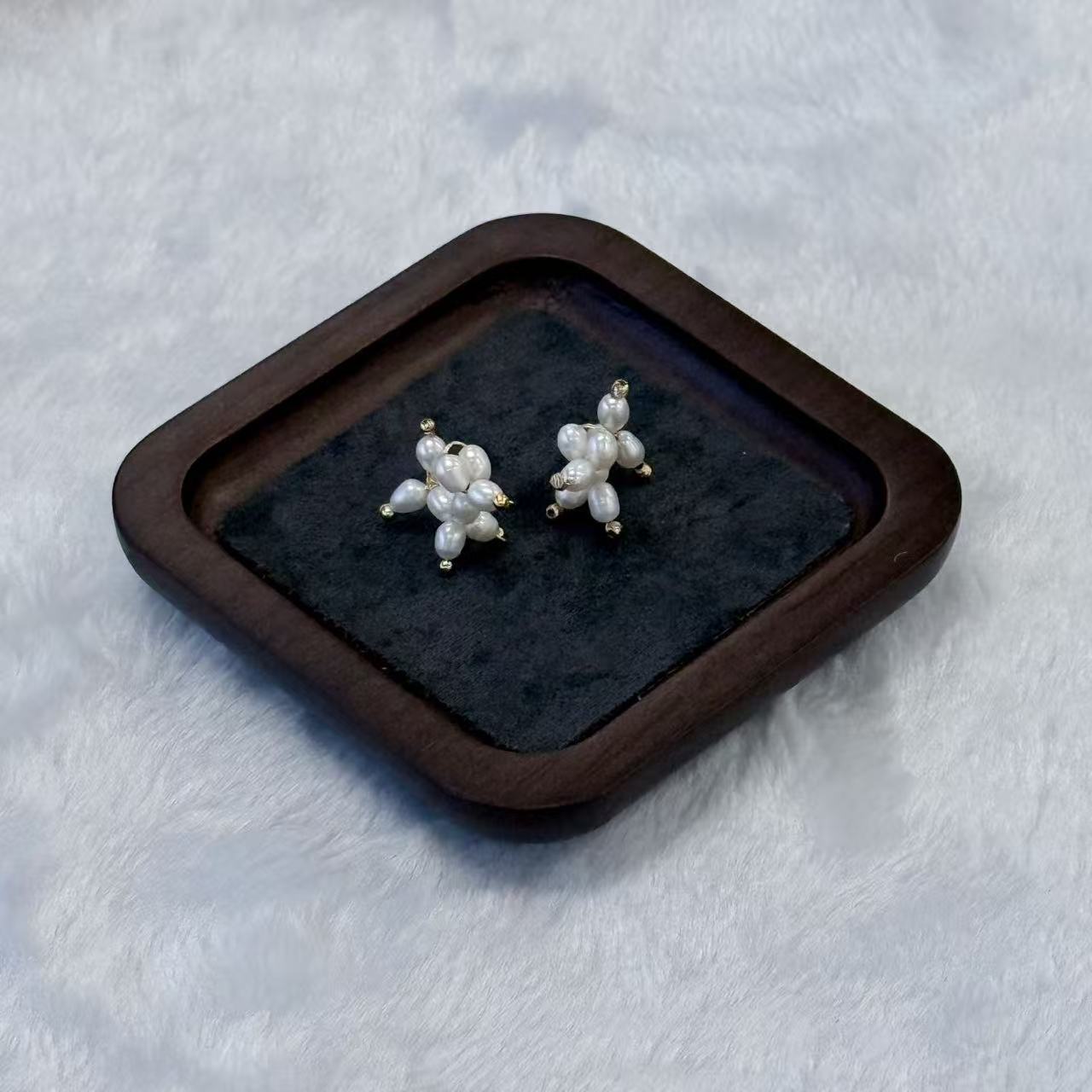 Handmade pearl puppy pendant