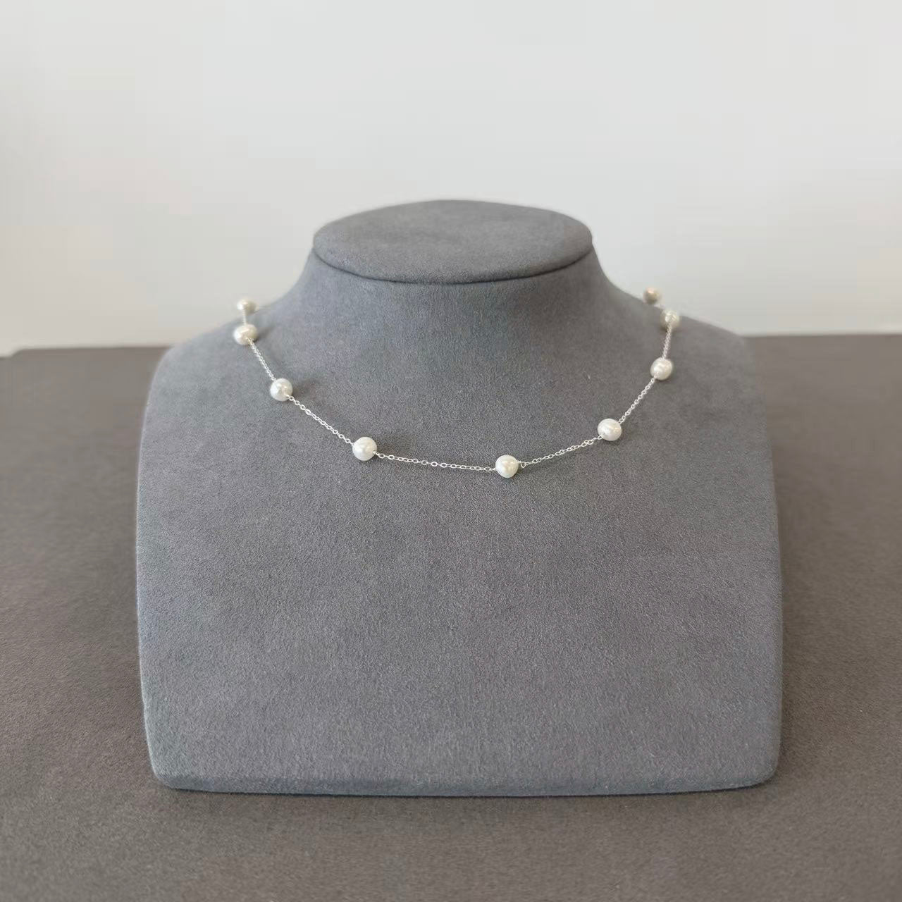 5mm Natural pearl handmade necklace