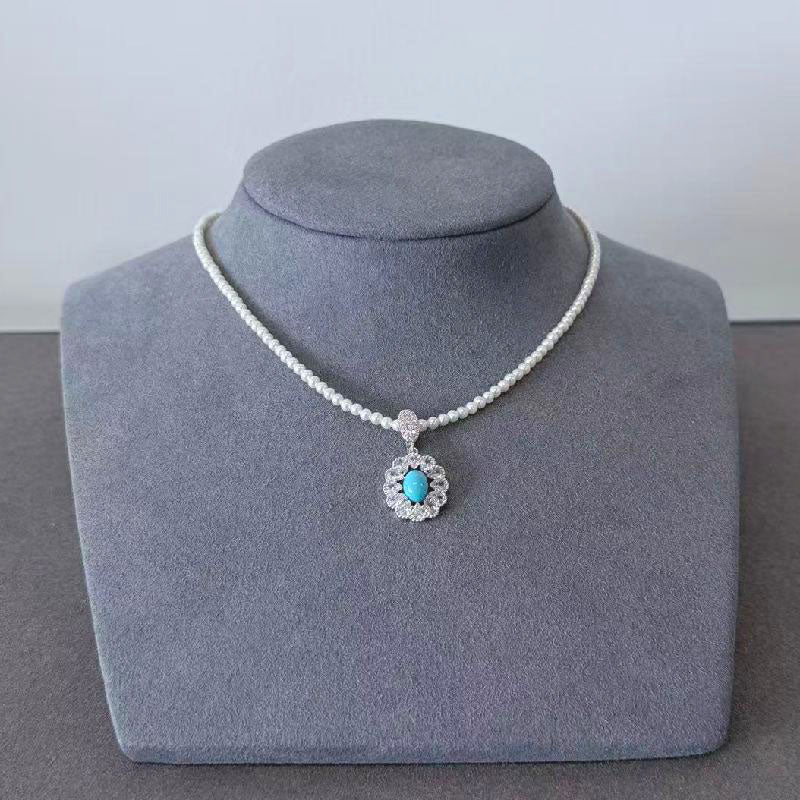 2-3mm natural freshwater turquoise pearl set