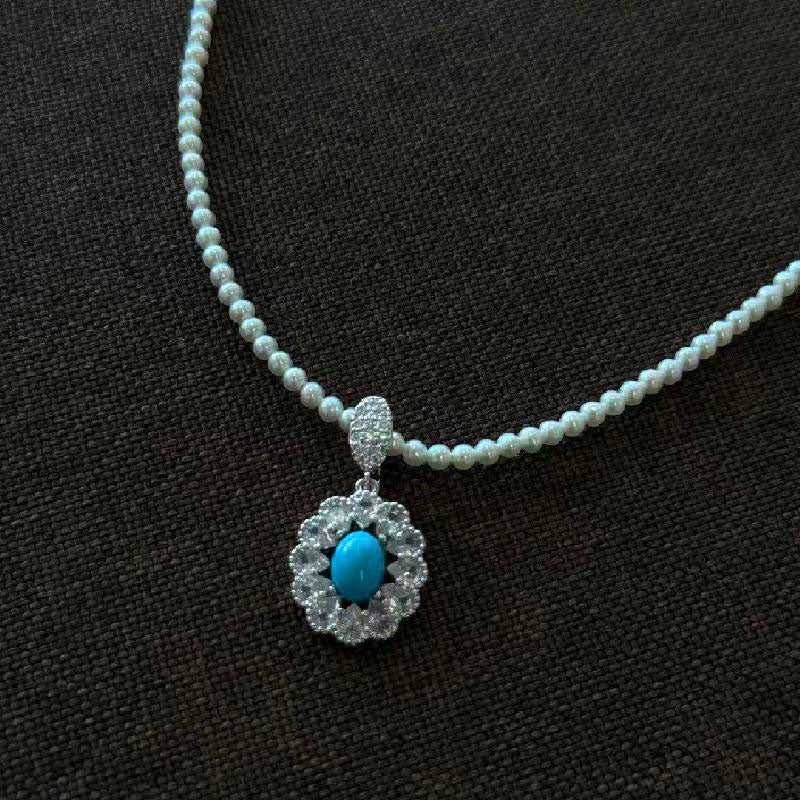 2-3mm natural freshwater turquoise pearl set
