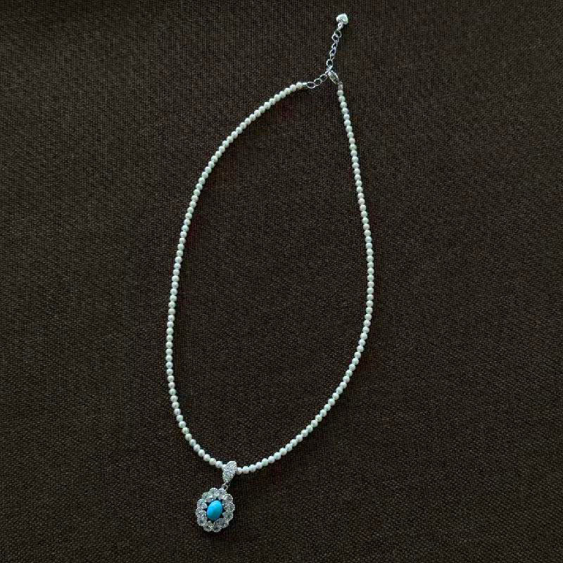 2-3mm natural freshwater turquoise pearl set