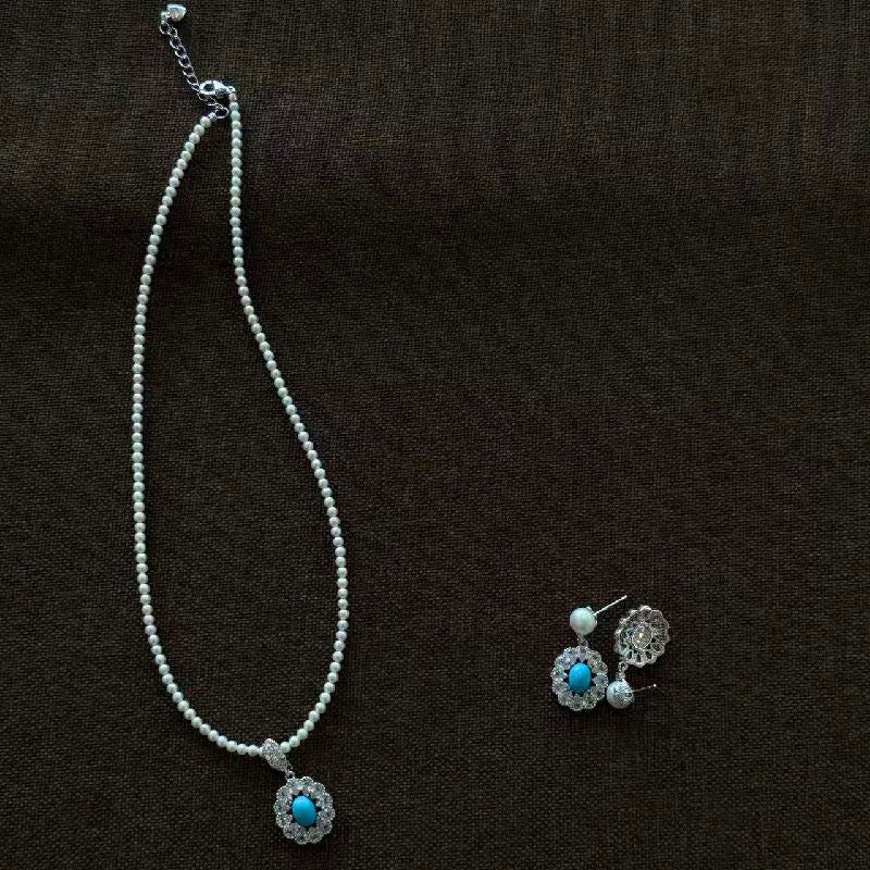 2-3mm natural freshwater turquoise pearl set