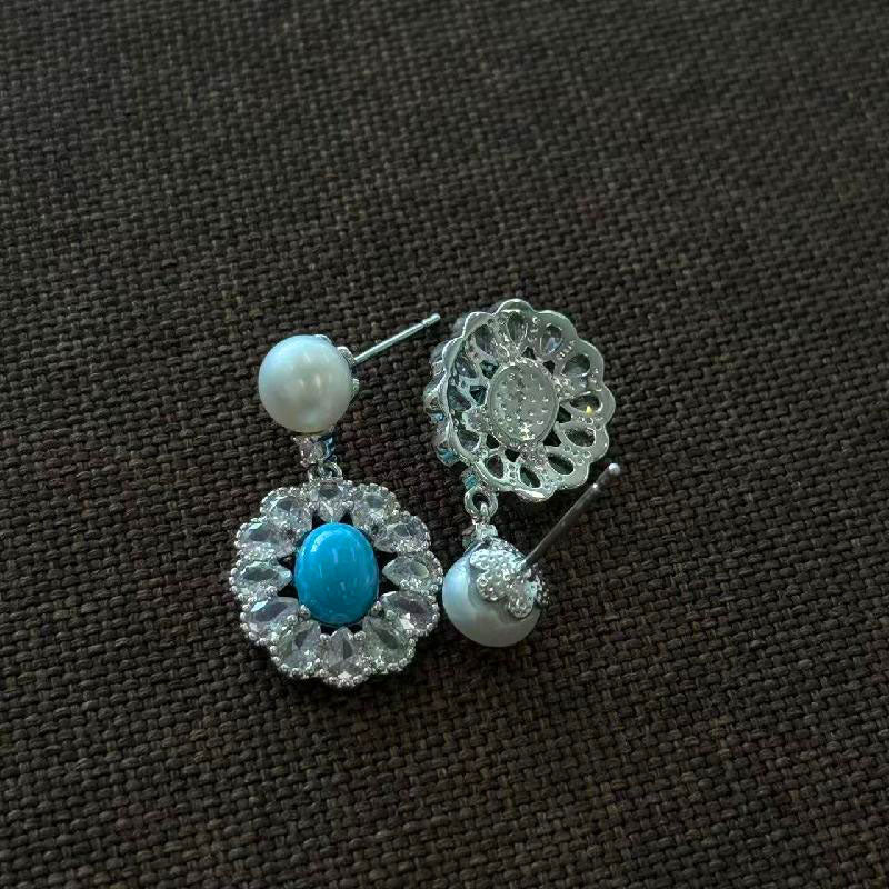 2-3mm natural freshwater turquoise pearl set