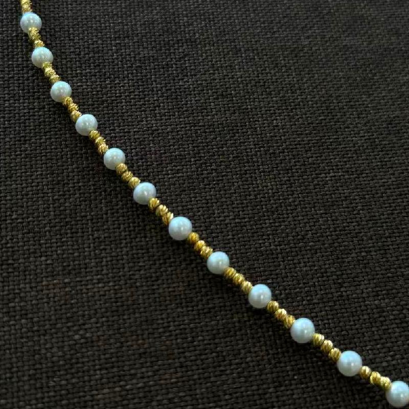 4-5mm nearly round and slightly flawed natural high-quality freshwater pearl sweater chain