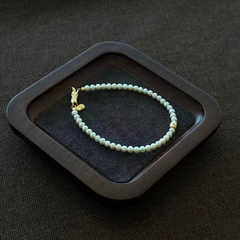 4-5mm freshwater pearl three-dimensional bamboo joint clasp bracelet