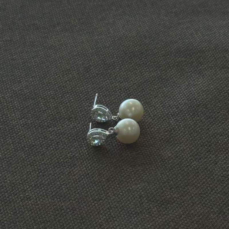 7mm double-pair pearl stud earrings