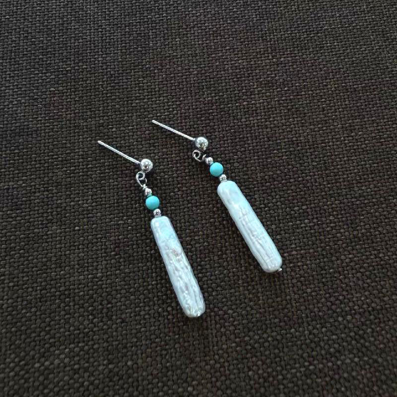 4-5mm natural freshwater pearl turquoise set