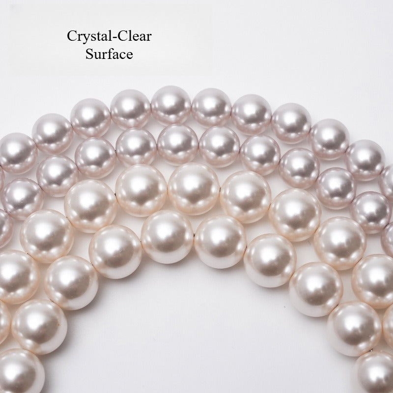 High-Shine Round Faux Swarovski-Style Pearls | DIY Jewelry Loose Beads (Bracelet/Necklace/Pendant)