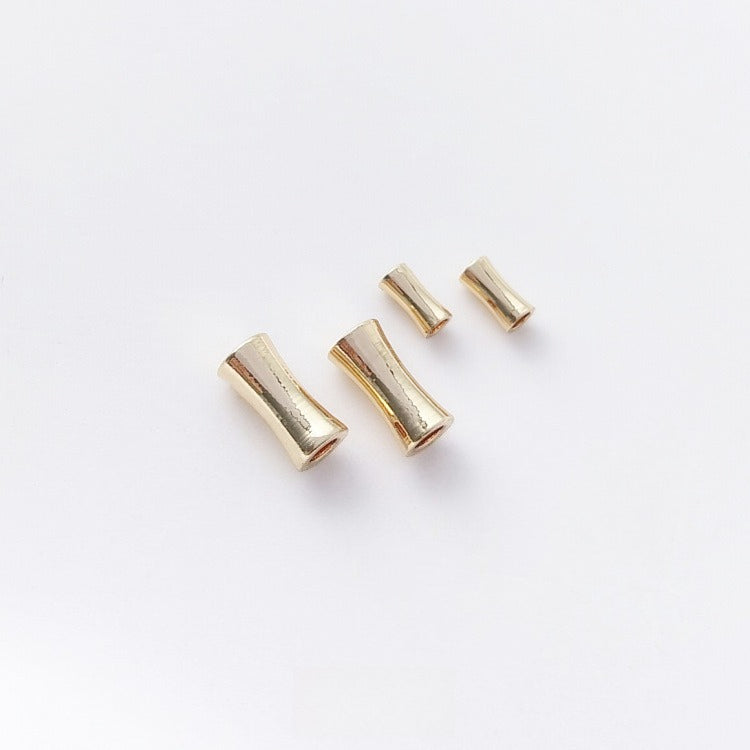 Tarnish-Resistant 14K Gold Plated Copper Bamboo Tube Beads | DIY Pearl Bracelet Necklace Spacer Bead