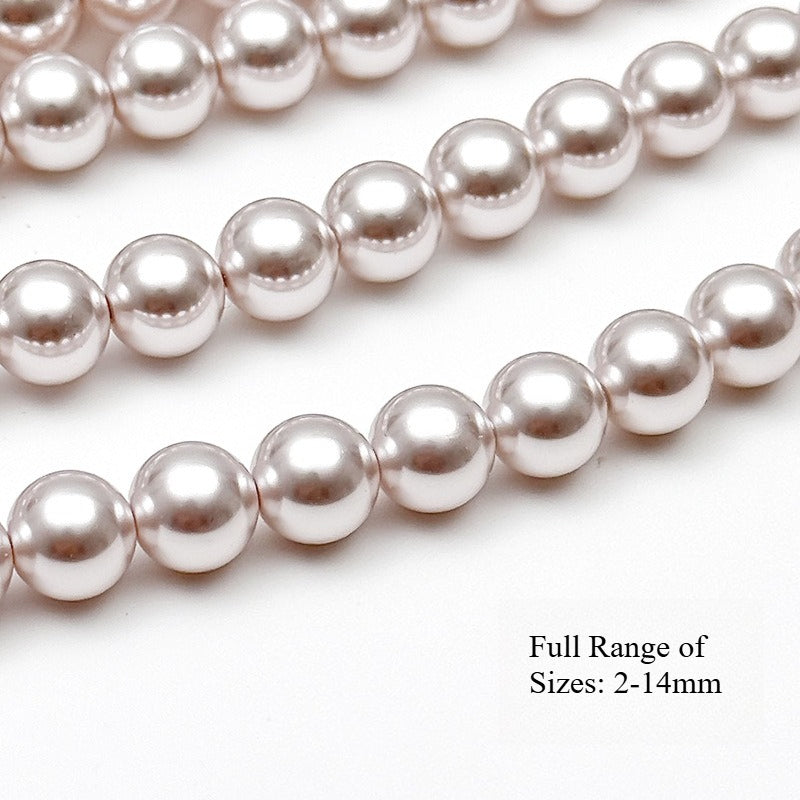 High-Shine Round Faux Swarovski-Style Pearls | DIY Jewelry Loose Beads (Bracelet/Necklace/Pendant)