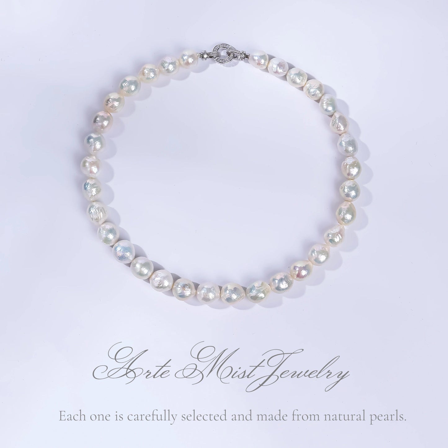 Arte Mist Jewelry Natural Baroque pearl necklace