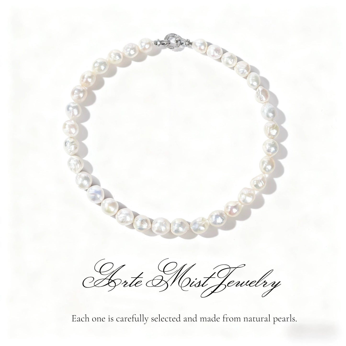 Arte Mist Jewelry Natural Baroque pearl necklace