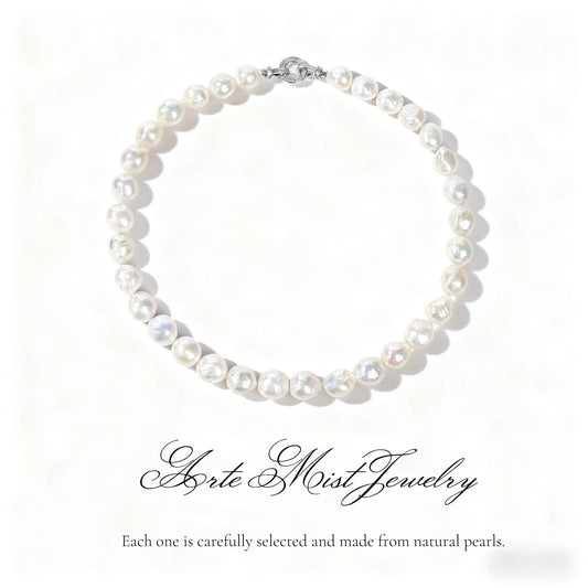 Arte Mist Jewelry Natural Baroque pearl necklace