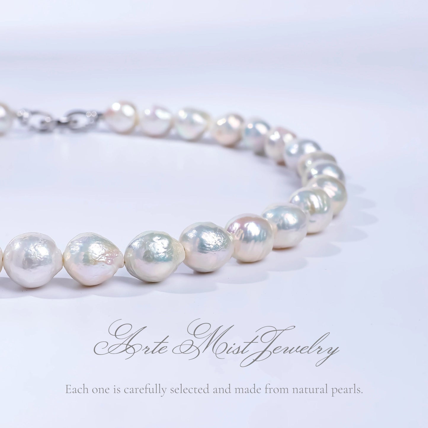 Arte Mist Jewelry Natural Baroque pearl necklace