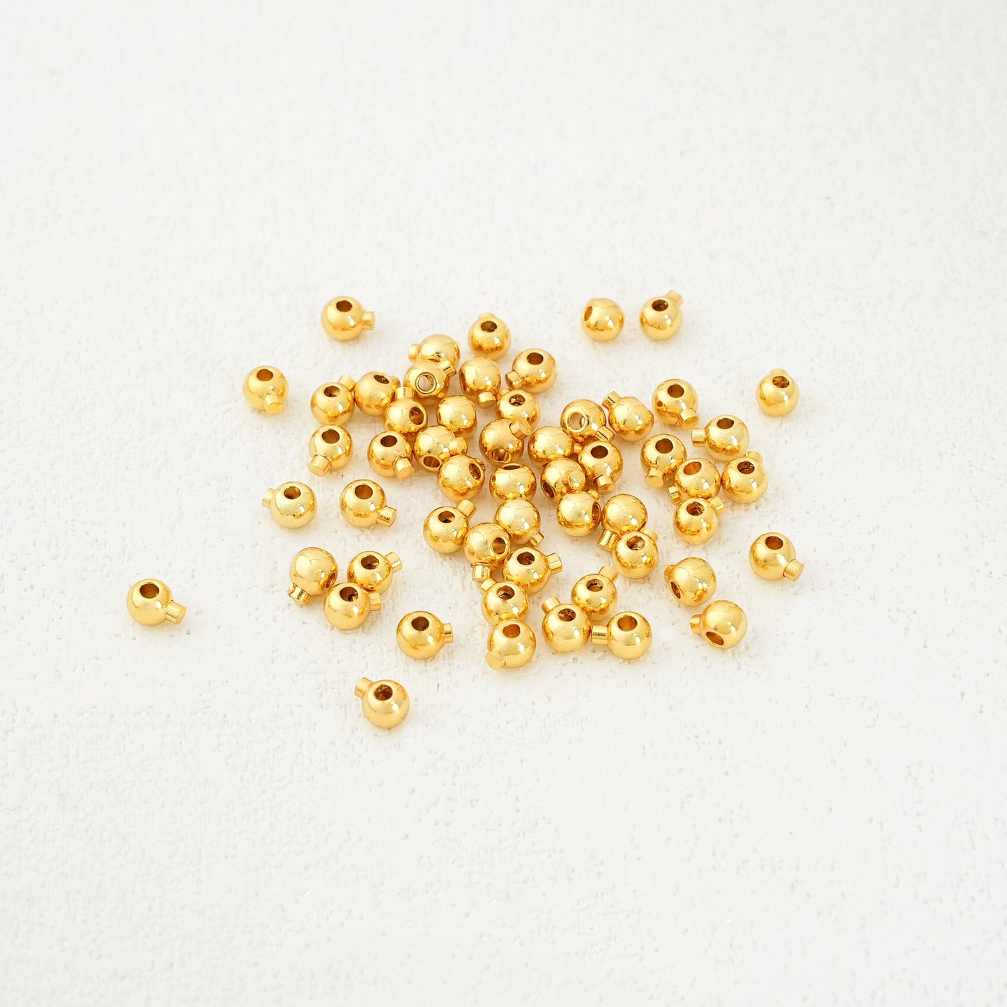 Finish by pressing the positioning beads