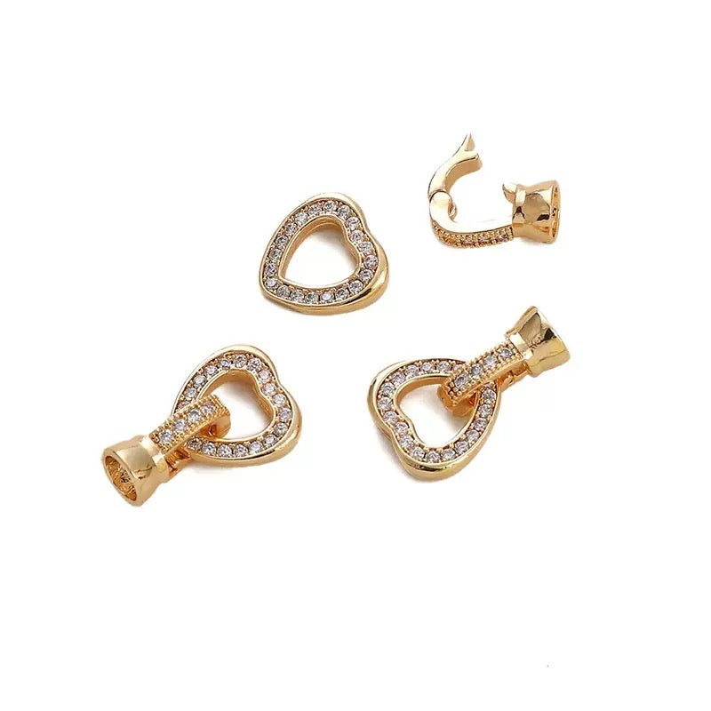 Copper-plated micro-inlaid zircon connection holes
