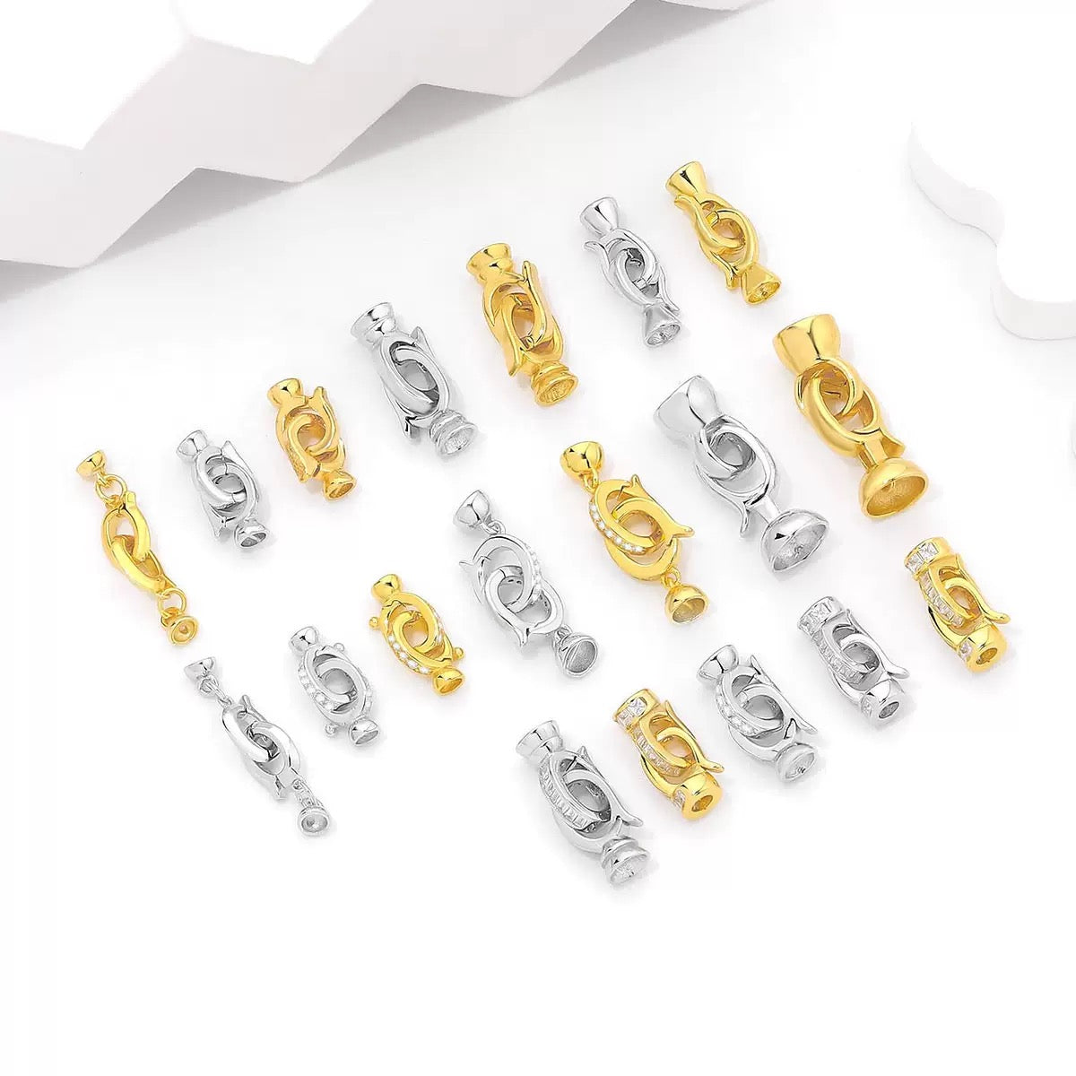 S925 sterling silver pearl chain clasp