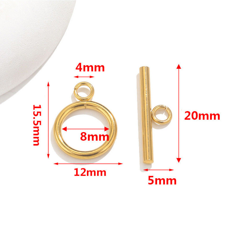 Rust-Proof Stainless Steel OT Clasp | Polished Round End Clasp for DIY Necklaces/Bracelets - Easy-Use Jewelry Findings