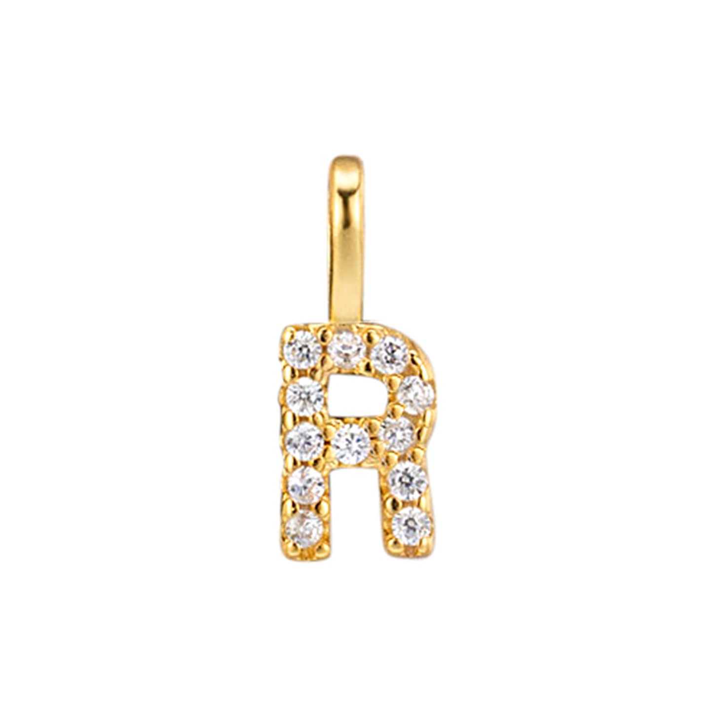 S925 Sterling Silver Custom Name Letter Pendants | Full Zircon Initial Necklaces