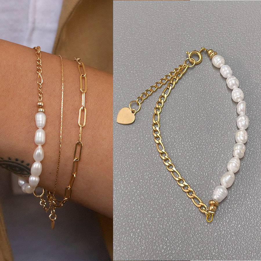 18K Gold Plated Titanium Steel - Tarnish Resistant Natural Freshwater Pearl Necklace