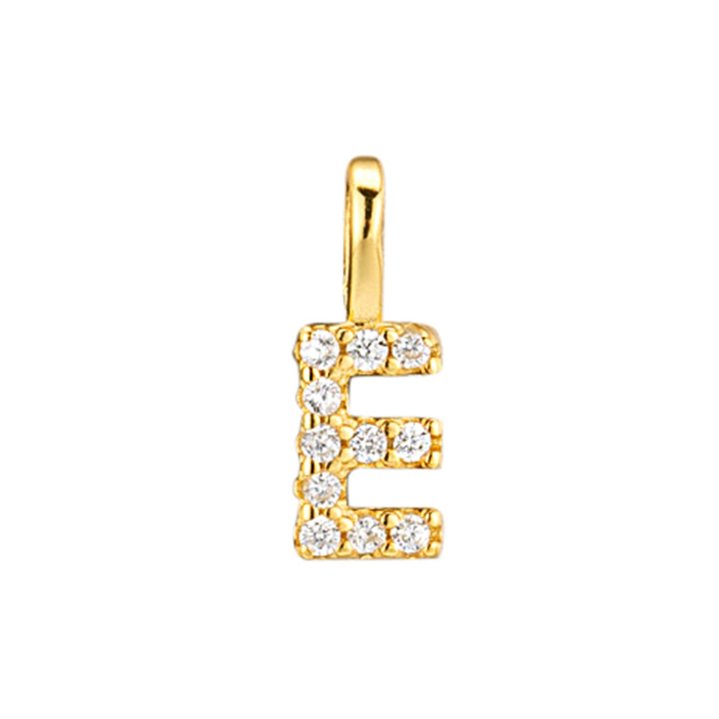 S925 Sterling Silver Custom Name Letter Pendants | Full Zircon Initial Necklaces