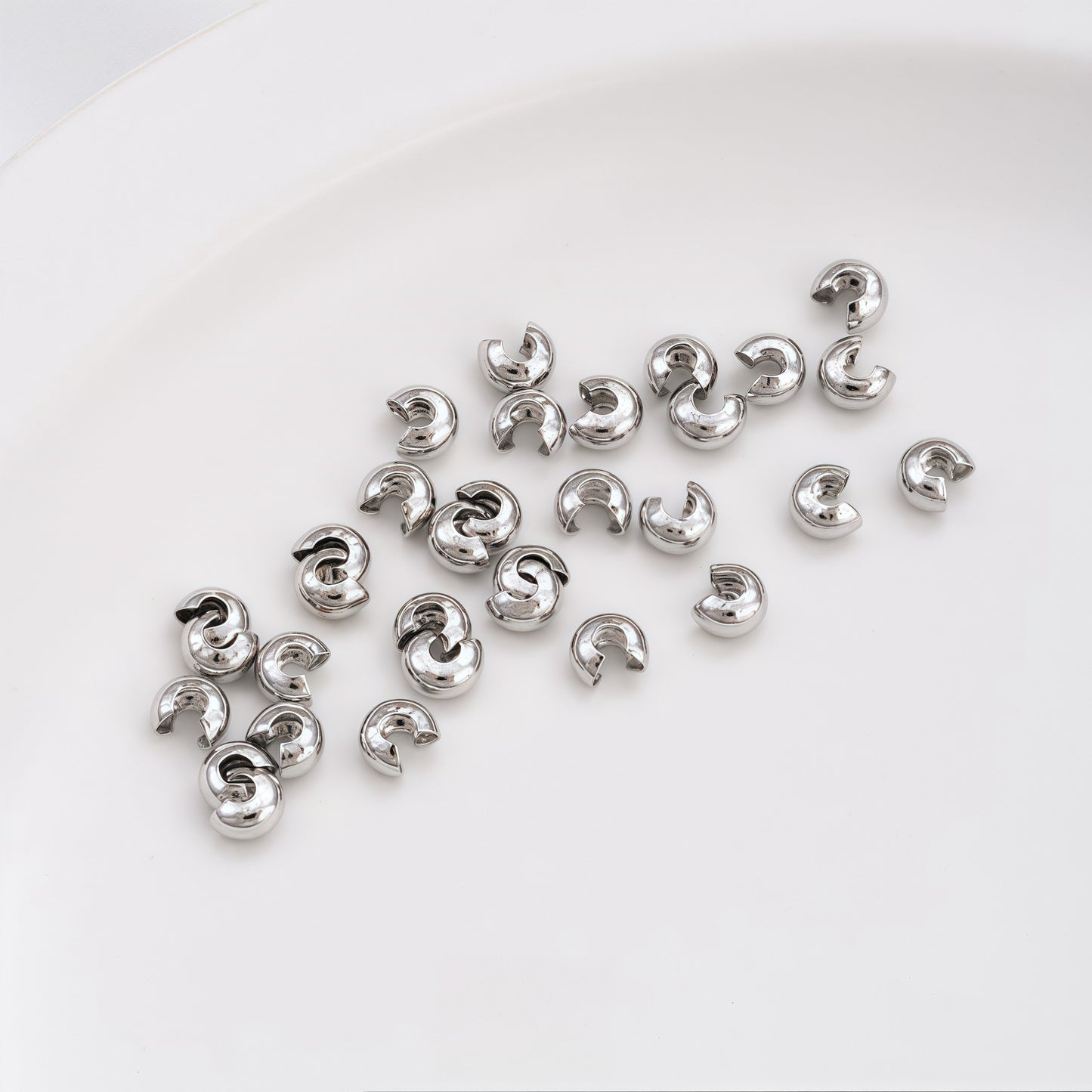 14K Gold Plated Positioning Tube End Clasps | Wholesale DIY Jewelry Findings for Necklaces/Bracelets - Crushable Beads