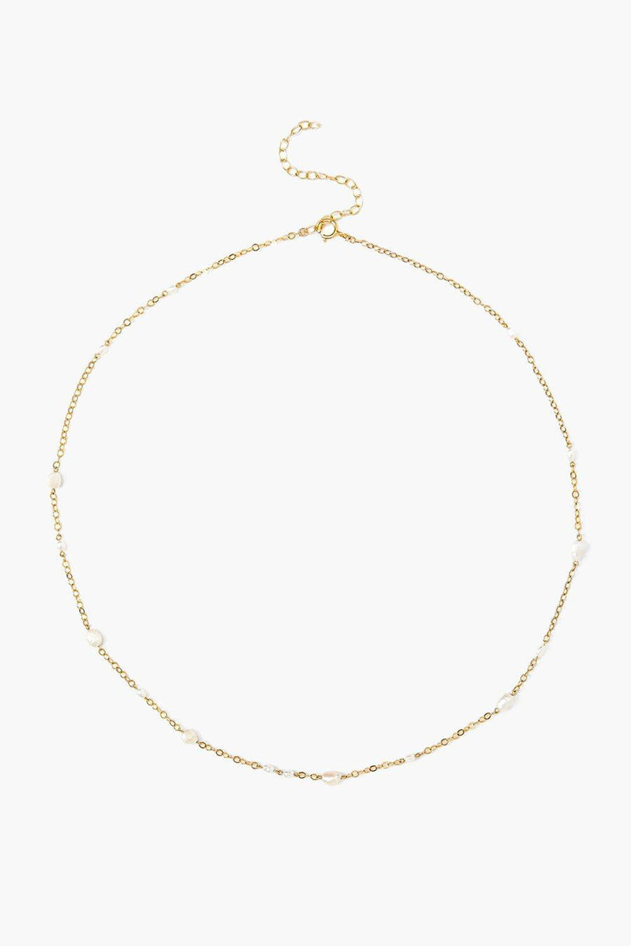 18K Gold Plated Titanium Steel - Tarnish Resistant Natural Freshwater Pearl Necklace