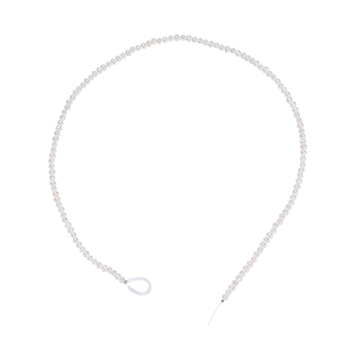 3 - 4mm Zhuji Freshwater Rice Pearl Beads - Near Round High Shine for DIY Necklace Jewelry Making