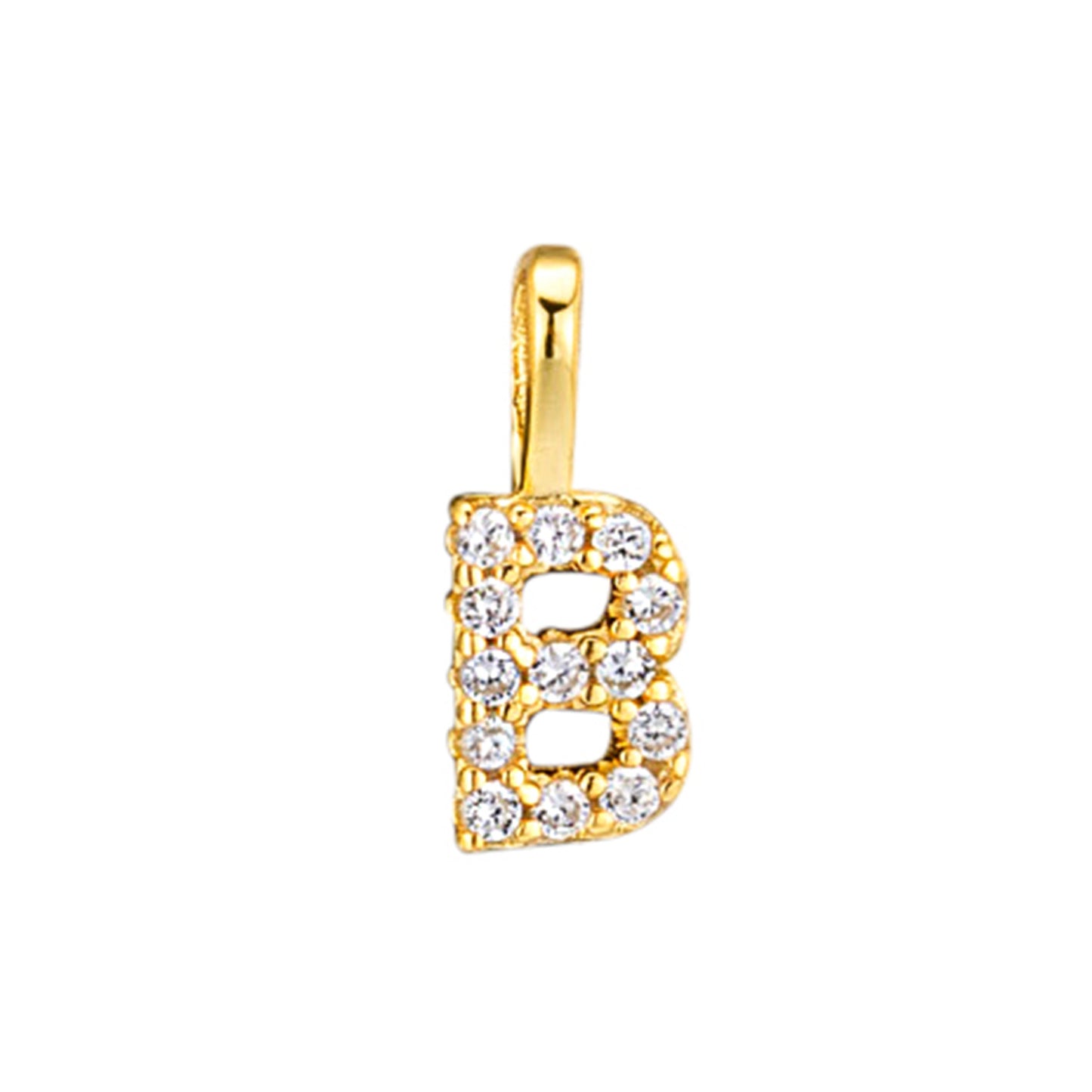 S925 Sterling Silver Custom Name Letter Pendants | Full Zircon Initial Necklaces