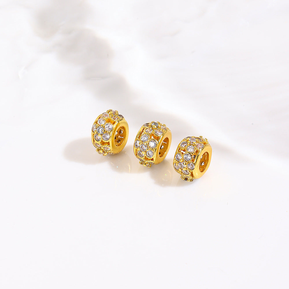 Tarnish-Resistant 18K Gold Plated Copper Spacer Beads | DIY Loose Beads for Bracelets/Necklaces - Crystal Pearl Jewelry Findings