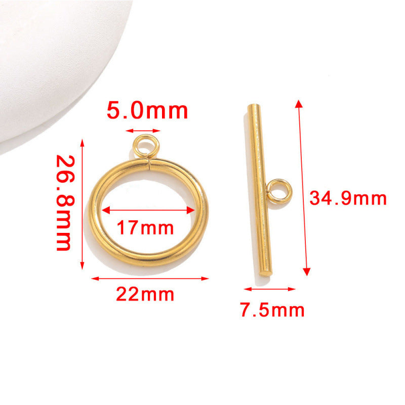 Rust-Proof Stainless Steel OT Clasp | Polished Round End Clasp for DIY Necklaces/Bracelets - Easy-Use Jewelry Findings