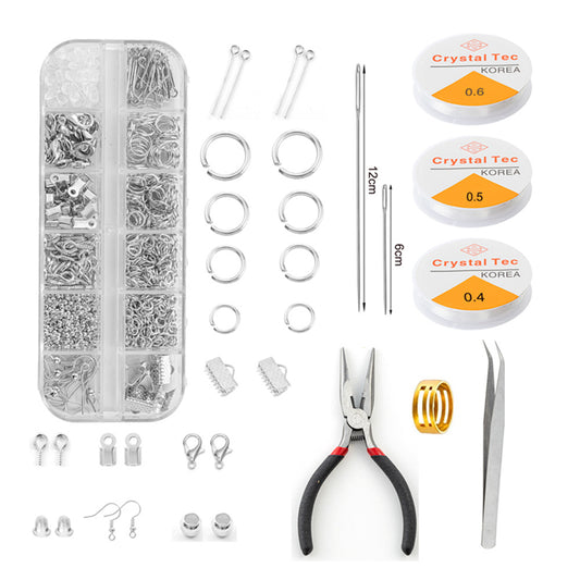 Open ring lobster clasp elastic jewelry tool material kit